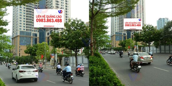 Biển quảng cáo ngoài trời tại Ngã tư Dương Đình Nghệ - Trung Kính, Hà Nội