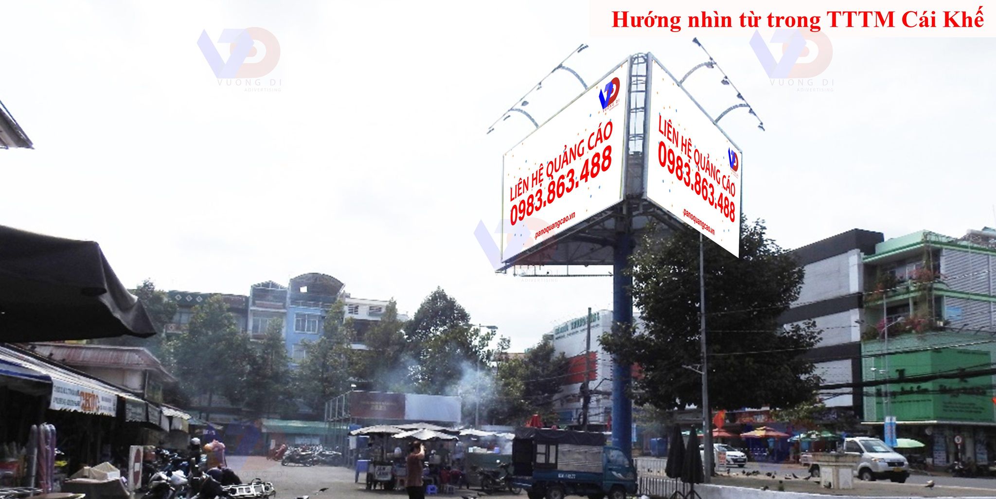 Bảng quảng cáo tại Trung tâm thương mại Cái Khế, Ninh Kiều, Cần Thơ