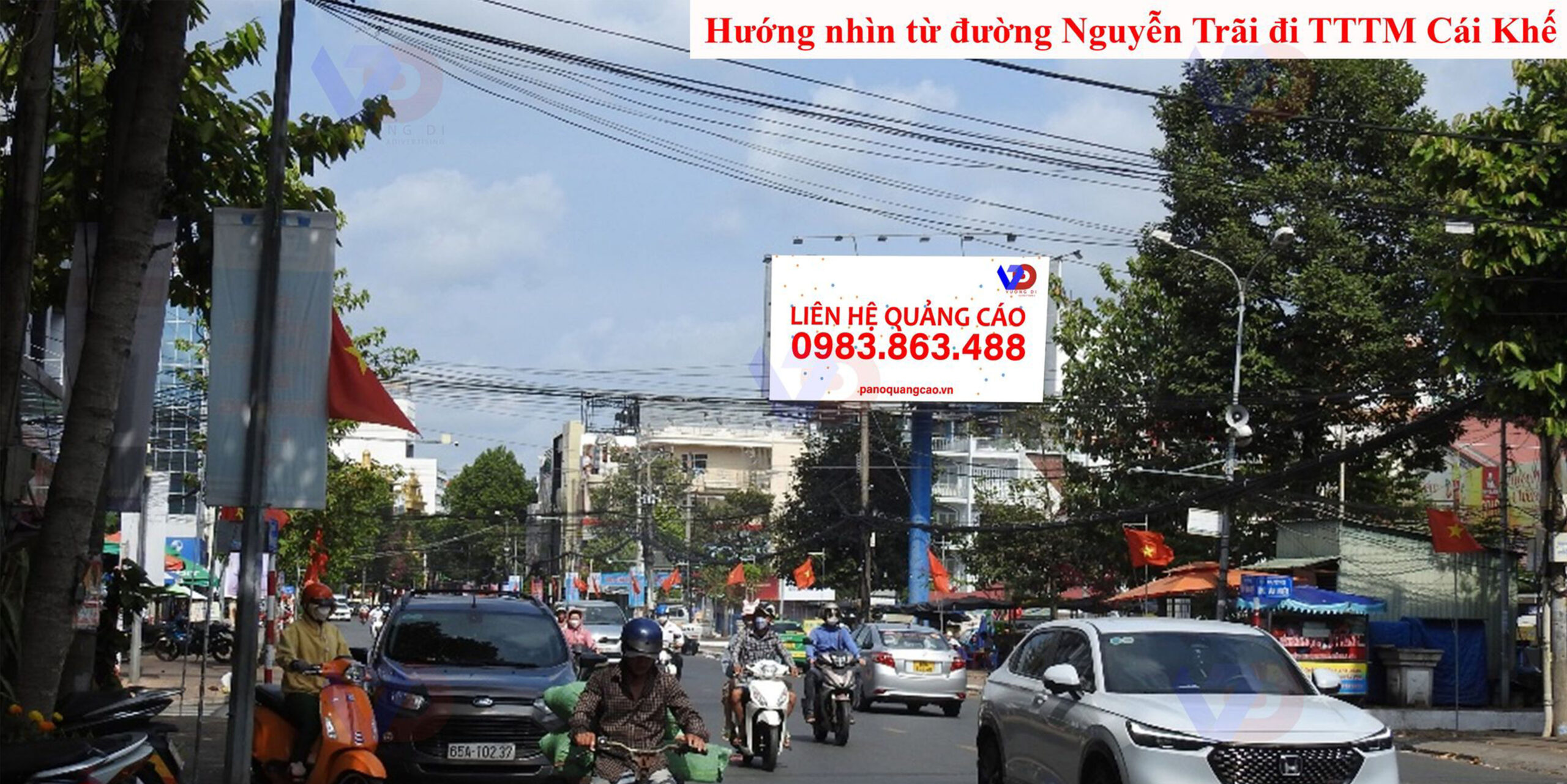 Bảng quảng cáo tại Trung tâm thương mại Cái Khế, Ninh Kiều, Cần Thơ