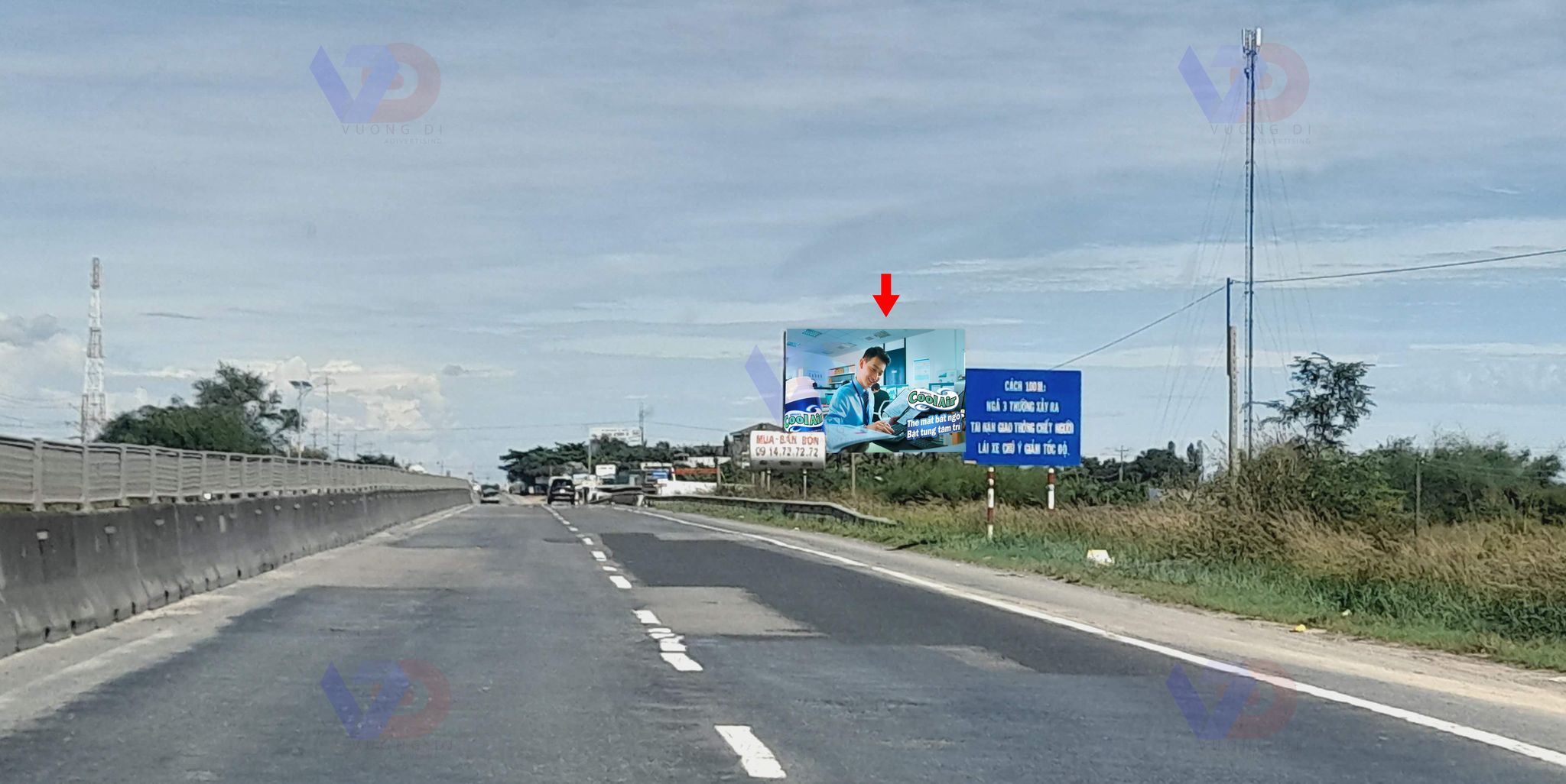 Bảng quảng cáo tại Cầu Suối Sọp, Huyện Hàm Thuận Nam, Bình Thuận