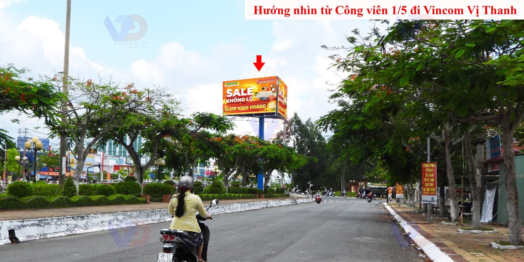 Bảng quảng cáo tại Ngã 3 Nguyễn Công Trứ - 1/5, TP Vị Thanh, Hậu Giang