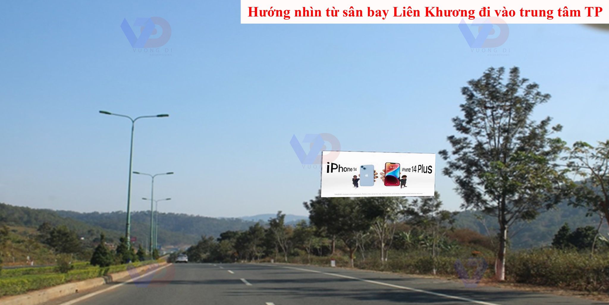 Bảng quảng cáo tại Quốc lộ 20, TP Đà Lạt, Lâm Đồng