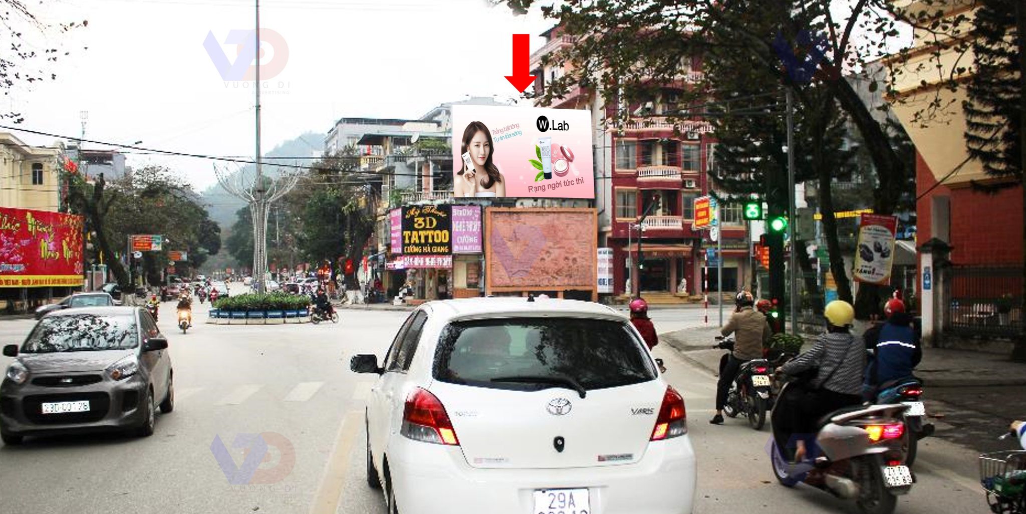 Bảng quảng cáo tại Vòng xoay Trần Hưng Đạo - QL 4C, TP Hà Giang, Hà Giang