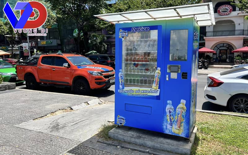 quảng cáo trên máy bán hàng tự động