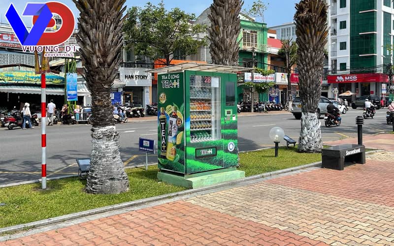 quảng cáo trên máy bán hàng tự động